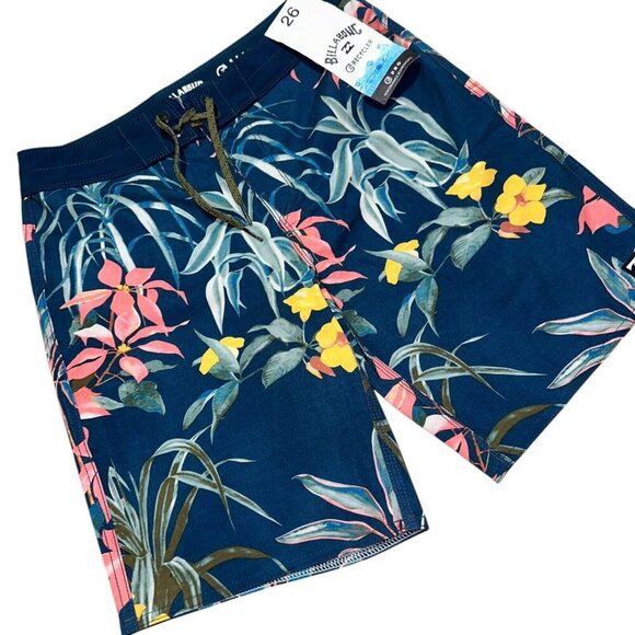 Billabong Big Boys Size 26 Blue Sundays Pro Mid Recycler Board Shorts Swim‎ NWT - Picture 3 of 8
